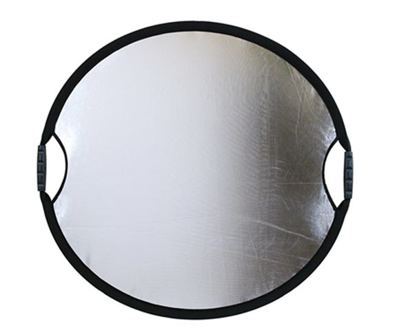 SUN-MOVER pannello riflettente ovale 80cm argento/bianco